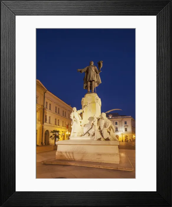 Framed Print : Klauzal Square at dusk, Szeged, Southern Plain, Hungary Framed Print : Klauzal Square at dusk, Szeged, Southern Plain, Hungary