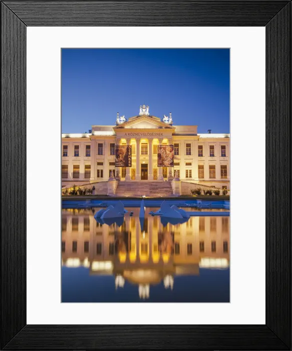 Framed Print : Ferenc Mora Museum at dusk, Szeged, Southern Plain, Hungary Framed Print : Ferenc Mora Museum at dusk, Szeged, Southern Plain, Hungary
