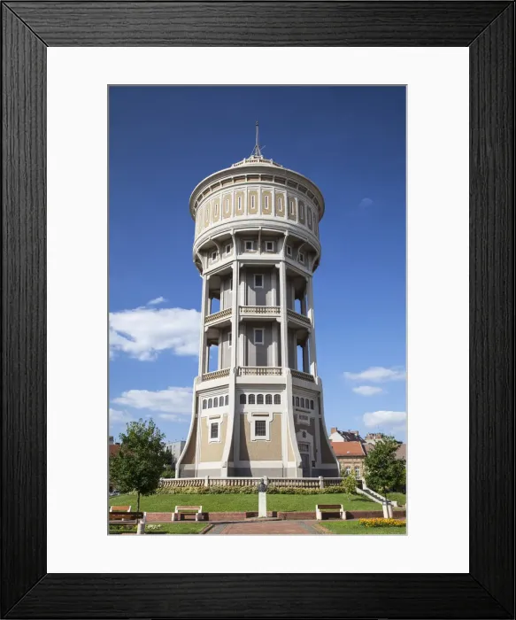 Framed Print : Water Tower, Szeged, Southern Plain, Hungary