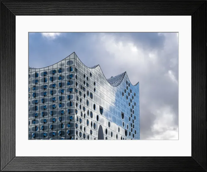 Framed Print : Germany, Hamburg, HafenCity. Glass facade of the Elbphilharmonie (Elbe Philharmonic Framed Print : Germany, Hamburg, HafenCity. Glass facade of the Elbphilharmonie (Elbe Philharmonic