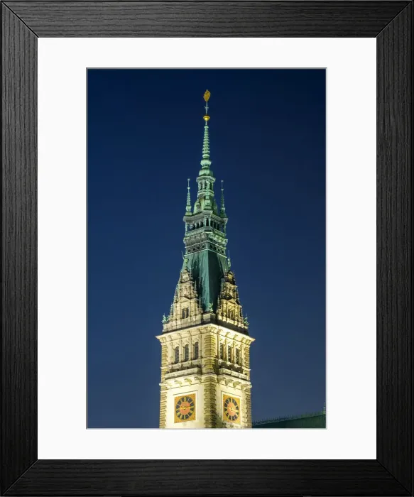 Framed Print : Tower of Hamburg Rathaus (City Hall) at night, Altstadt, Hamburg, Germany Framed Print : Tower of Hamburg Rathaus (City Hall) at night, Altstadt, Hamburg, Germany