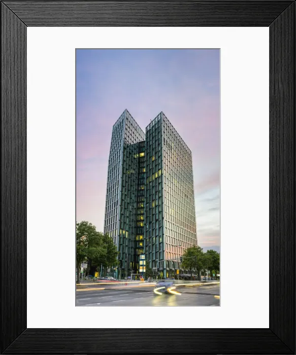 Framed Print : Tanzende TAorme (Dancing Towers) modern office building in St Framed Print : Tanzende TAorme (Dancing Towers) modern office building in St