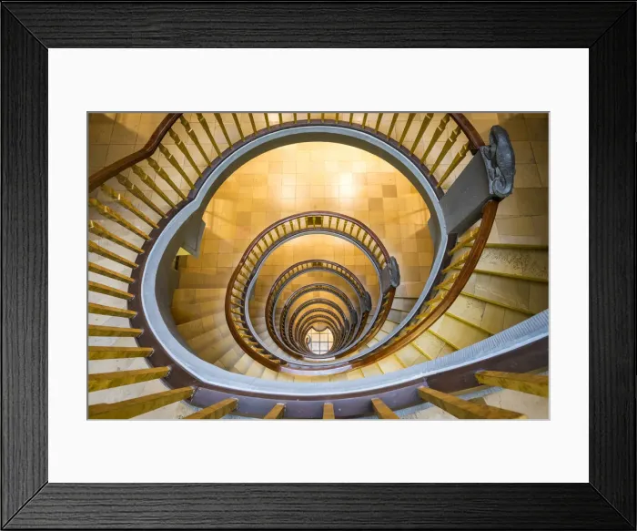 Framed Print : Spiral staircase inside Ballinhaus ( Meszberghof) office building built in 1924, Kontorhausviertel, Hamburg Altstadt, Hamburg, Germany Framed Print : Spiral staircase inside Ballinhaus ( Meszberghof) office building built in 1924, Kontorhausviertel, Hamburg Altstadt, Hamburg, Germany