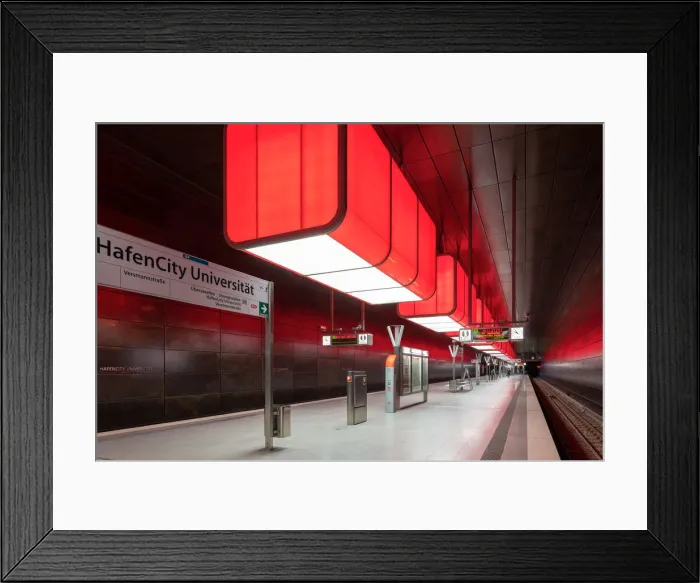 Framed Print : HafenCity Universitaat station on U4 U-Bahn line, HafenCity, Hamburg, Germany Framed Print : HafenCity Universitaat station on U4 U-Bahn line, HafenCity, Hamburg, Germany
