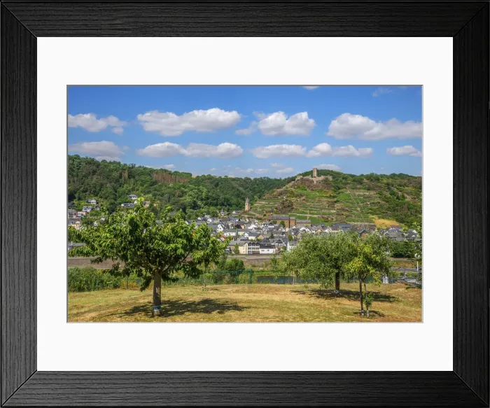 Framed Print : View at Kobern-Gondorf with Ober- and Niederburg castles, Mosel valley Framed Print : View at Kobern-Gondorf with Ober- and Niederburg castles, Mosel valley