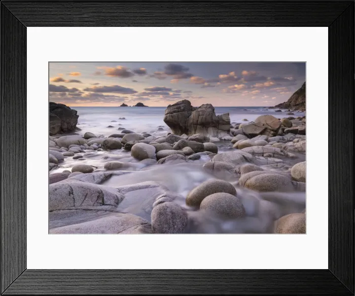 Framed Print : Porth Nanven cove and The Brisons, Cornwall, England. Winter (December) 2012 Framed Print : Porth Nanven cove and The Brisons, Cornwall, England. Winter (December) 2012