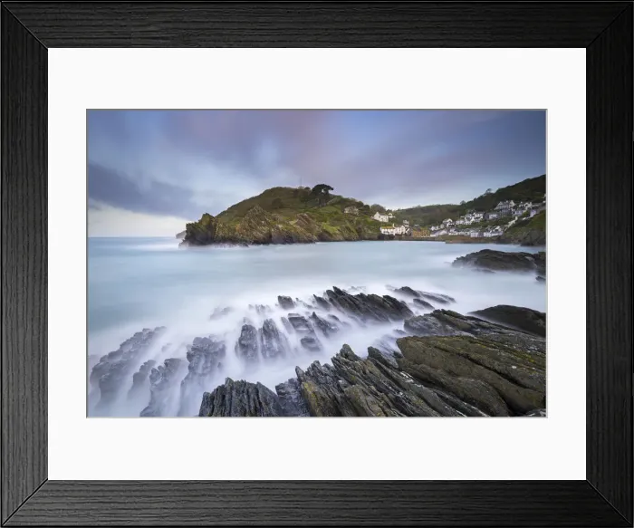 Framed Print : The picturesque village of Polperro on the dramatic Cornish coastline, Cornwall, England Framed Print : The picturesque village of Polperro on the dramatic Cornish coastline, Cornwall, England