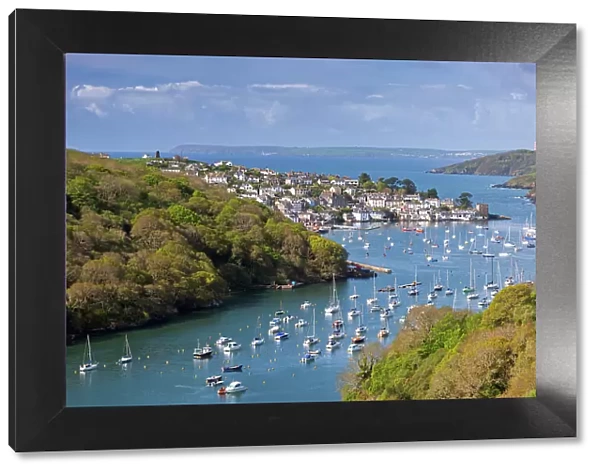 Pont Pill and Polruan in the Fowey Estuary, Cornwall, England. Spring (May) 2015