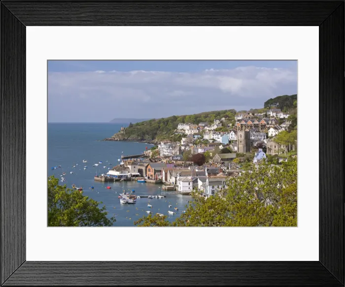 Framed Print : Picturesque Fowey on a sunny Spring morning, Cornwall, England. Spring (May) 2015 Framed Print : Picturesque Fowey on a sunny Spring morning, Cornwall, England. Spring (May) 2015