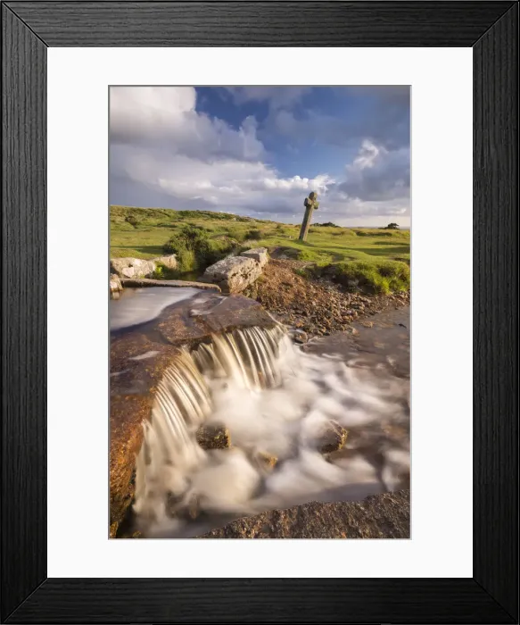 Framed Print : Beckamoor Cross, also known as the Windy Post beside the Grimstone & Sortridge Leat Framed Print : Beckamoor Cross, also known as the Windy Post beside the Grimstone & Sortridge Leat