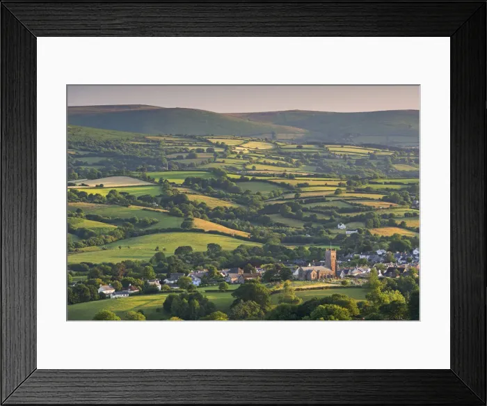 Framed Print : Moretonhampstead church and town surrounded by beautiful rolling countryside, Dartmoor Framed Print : Moretonhampstead church and town surrounded by beautiful rolling countryside, Dartmoor