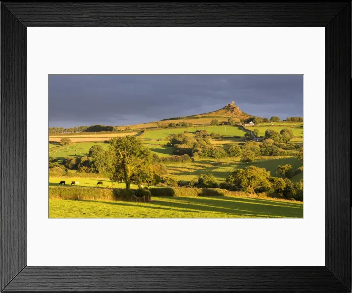 Framed Print : Brentor Church above rolling Dartmoor countryside, Devon, England. Summer (August) 2015 Framed Print : Brentor Church above rolling Dartmoor countryside, Devon, England. Summer (August) 2015