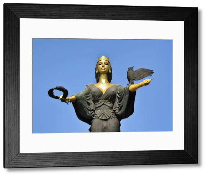 Framed Print : Statue of Sveta Sofia (Statue of Saint Sophia) by the sculptor Georgi Chapkanov, with Framed Print : Statue of Sveta Sofia (Statue of Saint Sophia) by the sculptor Georgi Chapkanov, with