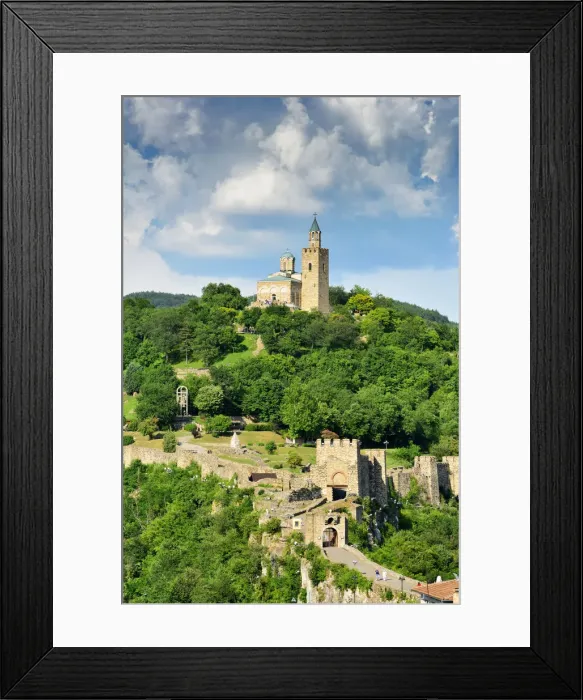 Framed Print : Tsarevets fortress and the Ascension Cathedral on the top of the hill. Veliko Tarnovo Framed Print : Tsarevets fortress and the Ascension Cathedral on the top of the hill. Veliko Tarnovo