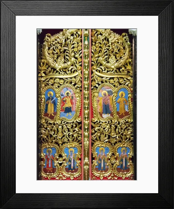 Framed Print : Detail of the interior of the church of the Troyan Monastery Framed Print : Detail of the interior of the church of the Troyan Monastery