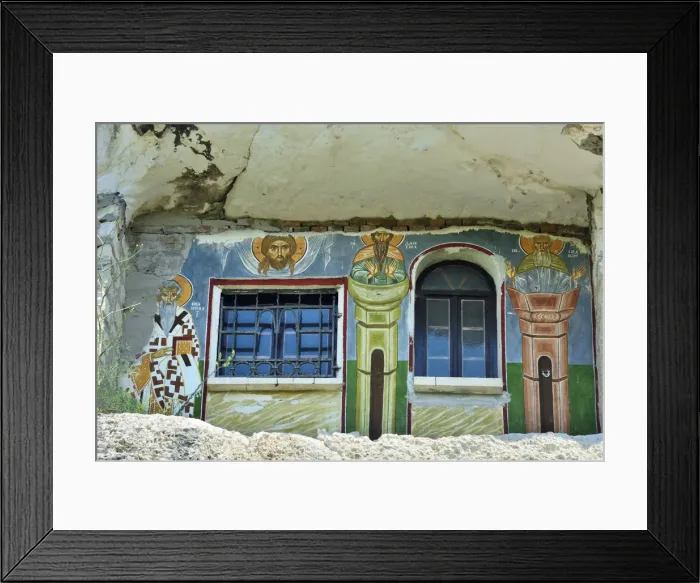 Framed Print : The rock-hewn Basarbovo Monastery (Monastery of Saint Dimitar Basarbowski) is a Framed Print : The rock-hewn Basarbovo Monastery (Monastery of Saint Dimitar Basarbowski) is a