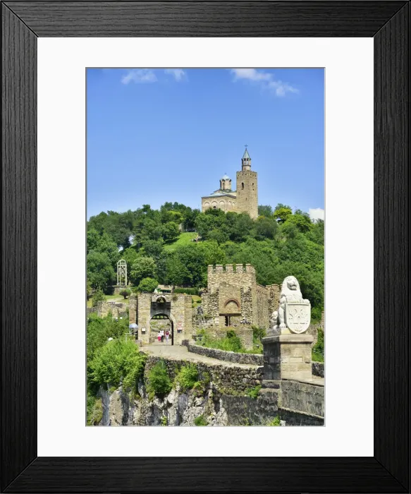 Framed Print : Tsarevets fortress and the Ascension Cathedral on the top of the hill. Veliko Tarnovo Framed Print : Tsarevets fortress and the Ascension Cathedral on the top of the hill. Veliko Tarnovo