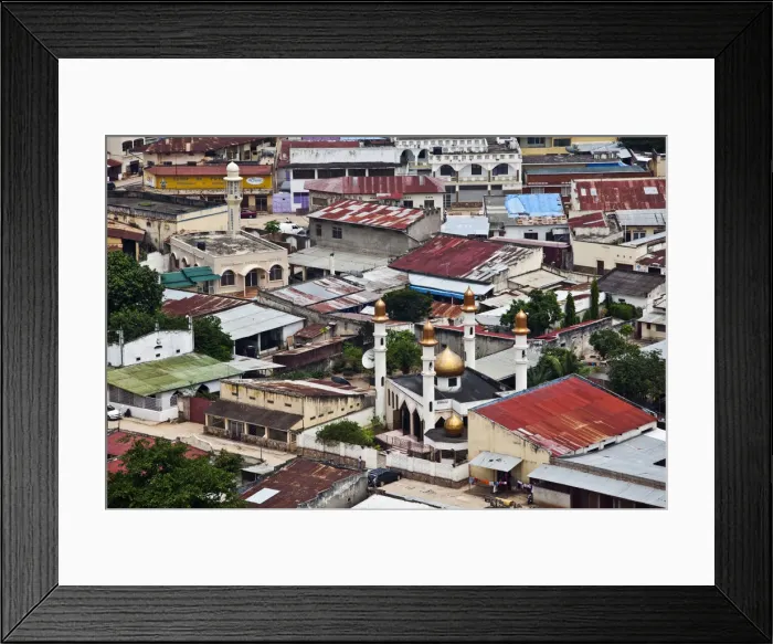 Framed Print : Bujumbura, Burundi. A gilded Mosque shines in the run down Asian quarter Framed Print : Bujumbura, Burundi. A gilded Mosque shines in the run down Asian quarter