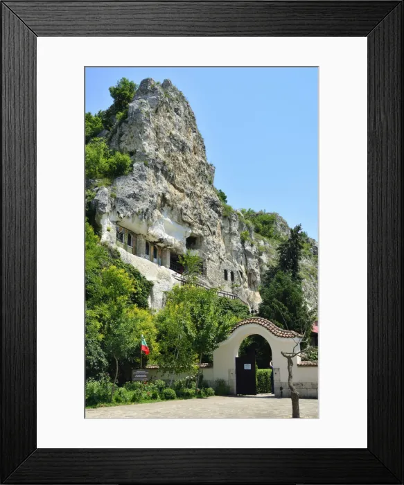 Framed Print : The rock-hewn Basarbovo Monastery (Monastery of Saint Dimitar Basarbowski) is a Framed Print : The rock-hewn Basarbovo Monastery (Monastery of Saint Dimitar Basarbowski) is a