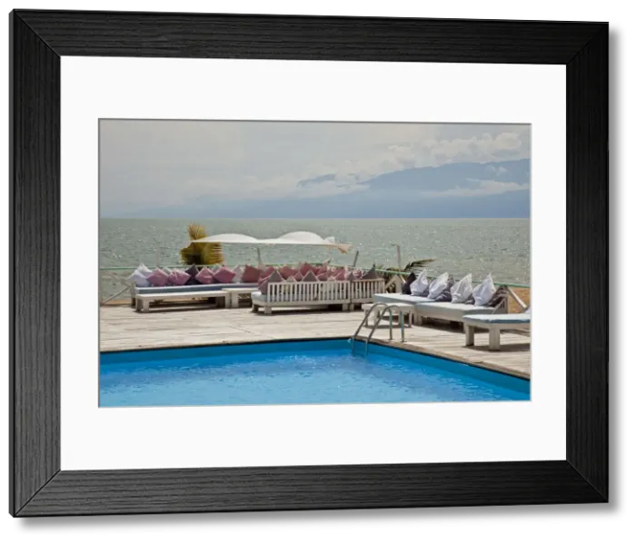Framed Print : Bujumbura, Burundi. As the hills of eastern Congo loom on the horizon, the Bora Bora Framed Print : Bujumbura, Burundi. As the hills of eastern Congo loom on the horizon, the Bora Bora