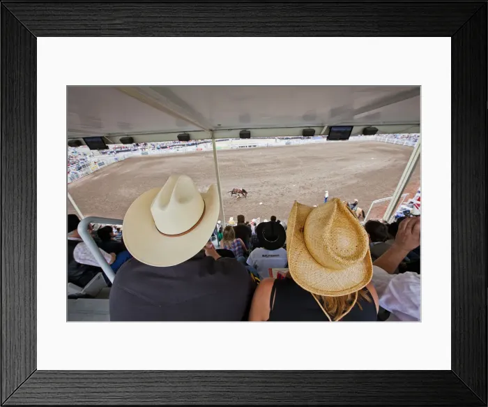 Framed Print : Spectators wathcing a rodeo event at the Calgary Stampede, Canada Framed Print : Spectators wathcing a rodeo event at the Calgary Stampede, Canada