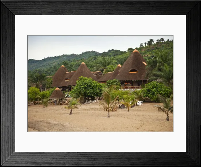 Framed Print : Burundi. The boutique blue bay resort on the shores of lake Tanganyika provides luxury