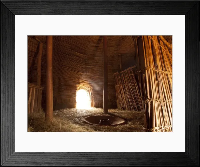 Framed Print : Gitega, Burundi. A replica of the traditional royal palace at Gitega museum Framed Print : Gitega, Burundi. A replica of the traditional royal palace at Gitega museum