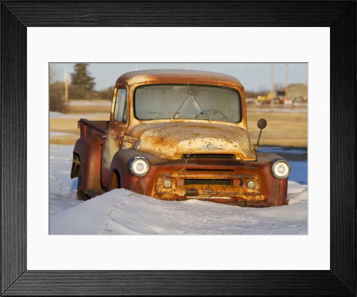 Framed Print : Saskatchewan, Canada. An old truck rusting in a farmers field Framed Print : Saskatchewan, Canada. An old truck rusting in a farmers field