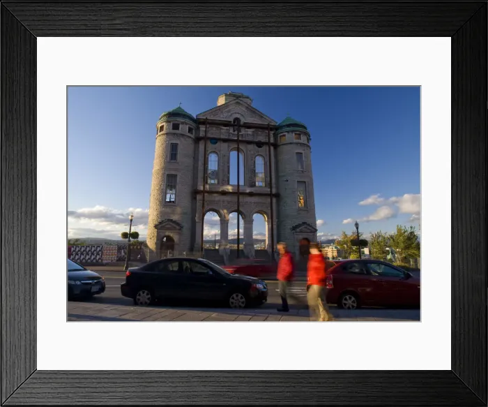 Framed Print : Quebec City, Canada. The facade of a church awaiting desctruction in Quebec City Canada Framed Print : Quebec City, Canada. The facade of a church awaiting desctruction in Quebec City Canada