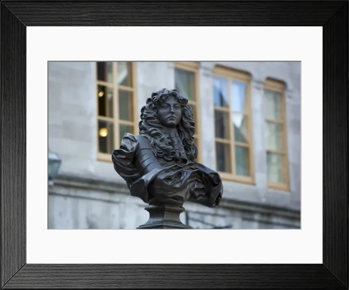 Framed Print : Quebec City, Canada. Bust of Louis XIV in the Place Royale in Old Quebec City Framed Print : Quebec City, Canada. Bust of Louis XIV in the Place Royale in Old Quebec City