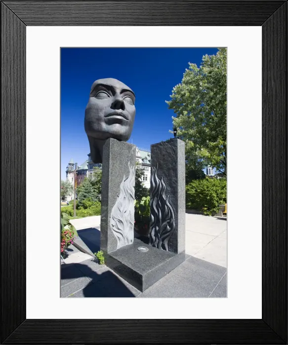 Framed Print : Quebec City, Canada. The Monument aux Freres Educateurs in Quebecs Upper Town Framed Print : Quebec City, Canada. The Monument aux Freres Educateurs in Quebecs Upper Town