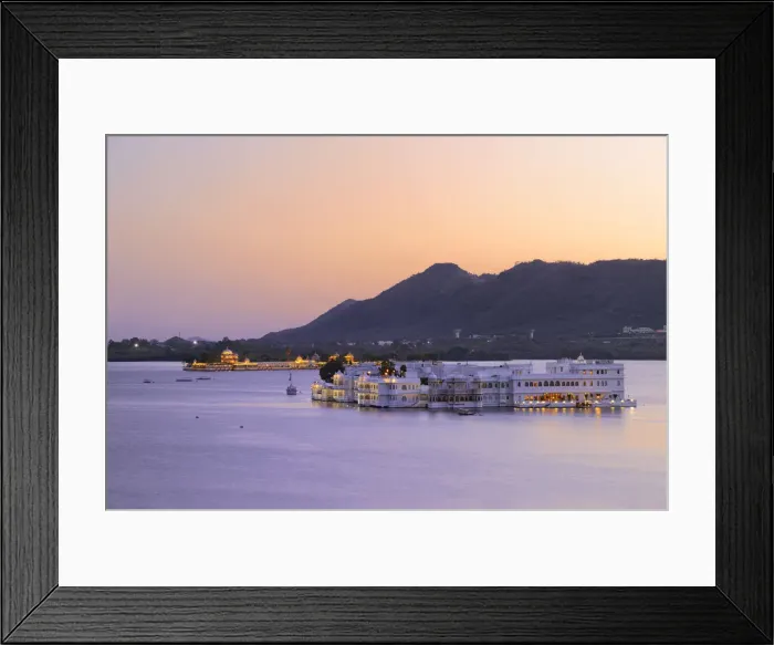 Framed Print : Taj Lake Palace at dusk, Udaipur, Rajasthan, India, Asia Framed Print : Taj Lake Palace at dusk, Udaipur, Rajasthan, India, Asia