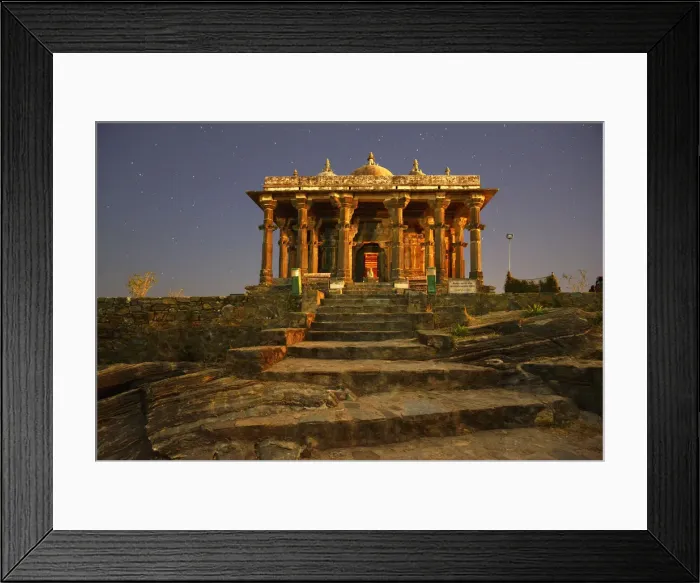 Framed Print : Neelkanth Madev Temple at night at Kumbhalgar Fortress, Rajasthan, India, Asia Framed Print : Neelkanth Madev Temple at night at Kumbhalgar Fortress, Rajasthan, India, Asia