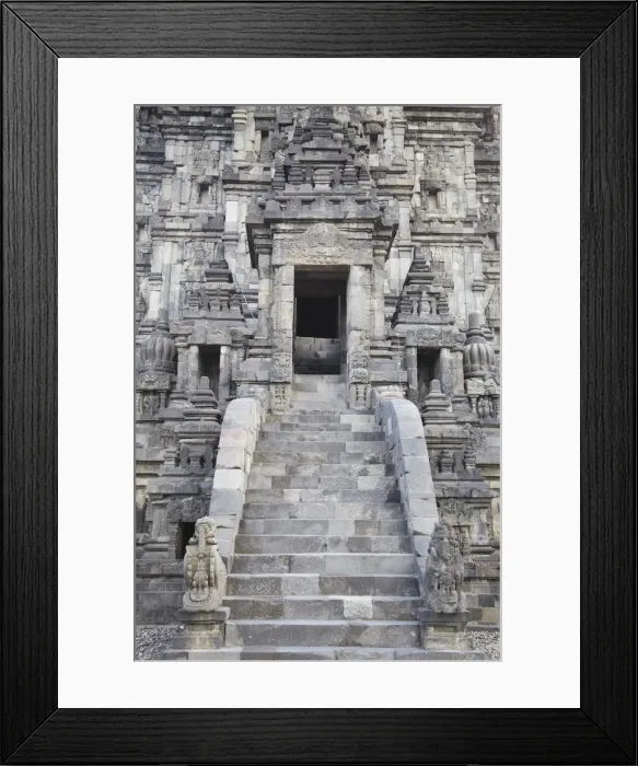 Framed Print : Steps of Shiva Temple, Prambanan, Java, Indonesia Framed Print : Steps of Shiva Temple, Prambanan, Java, Indonesia