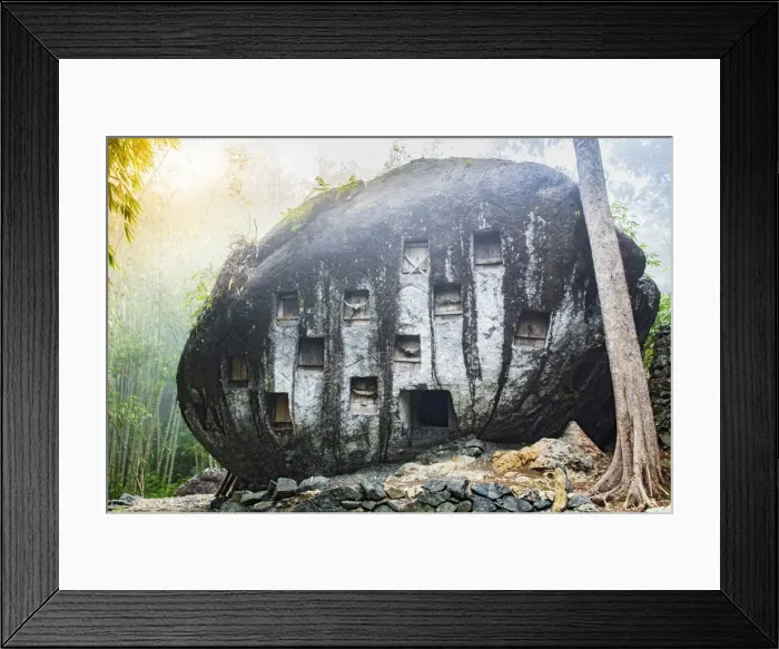 Framed Print : Asia, Southeast Asia, Indonesia, Sulawesi, Celebes, Tana Toraja, the megalithic rock Framed Print : Asia, Southeast Asia, Indonesia, Sulawesi, Celebes, Tana Toraja, the megalithic rock