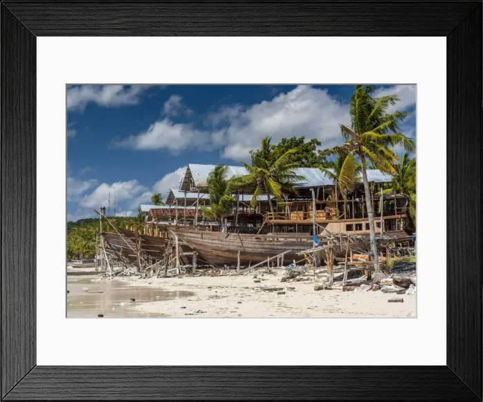 Framed Print : Schooner shipyard, Bira, Sulawesi, Indonesia Framed Print : Schooner shipyard, Bira, Sulawesi, Indonesia