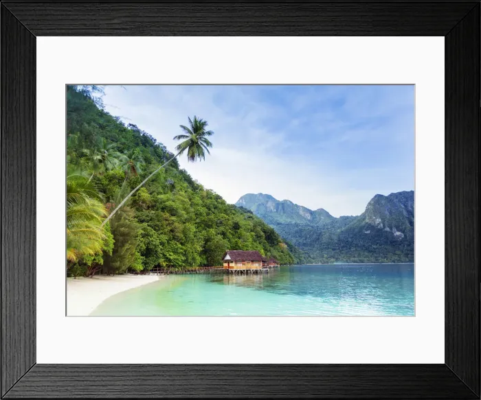 Framed Print : Asia, Southeast Asia, Indonesia, Maluku, Spice Islands, Seram island, Ora beach resort Framed Print : Asia, Southeast Asia, Indonesia, Maluku, Spice Islands, Seram island, Ora beach resort