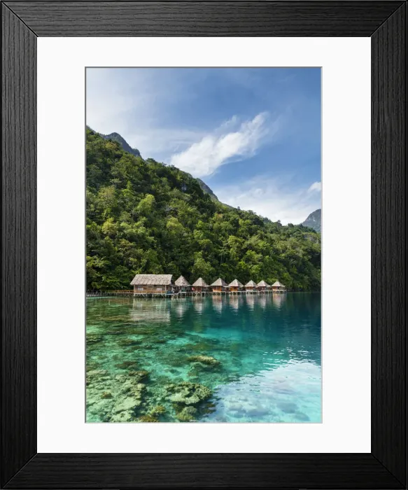 Framed Print : Asia, Southeast Asia, Indonesia, Spice Islands, Maluku, Seram island, Ora Beach Resort