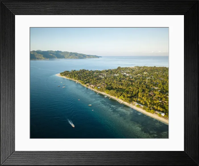 Framed Print : Aerial view of Gili Islands, Lombok Region, Indonesia Framed Print : Aerial view of Gili Islands, Lombok Region, Indonesia
