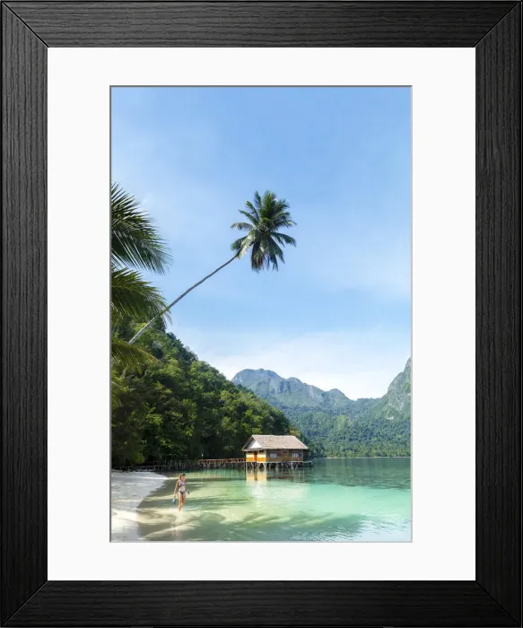 Framed Print : Asia, Southeast Asia, Indonesia, Spice Islands, Maluku, Seram island, Ora beach resort Framed Print : Asia, Southeast Asia, Indonesia, Spice Islands, Maluku, Seram island, Ora beach resort