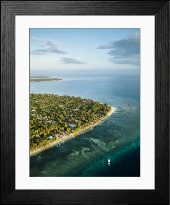 Framed Print : Aerial view of Gili Islands, Lombok Region, Indonesia Framed Print : Aerial view of Gili Islands, Lombok Region, Indonesia