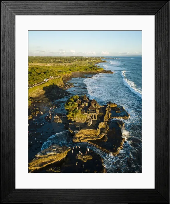 Framed Print : Aerial View of Tanah Lot Temple, Bali, Indonesia Framed Print : Aerial View of Tanah Lot Temple, Bali, Indonesia