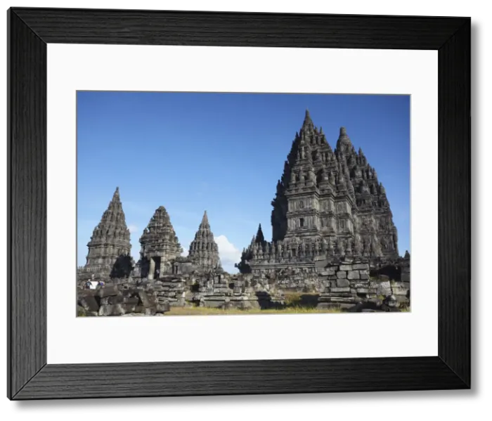 Framed Print : Temples at Prambanan complex, Java, Indonesia Framed Print : Temples at Prambanan complex, Java, Indonesia