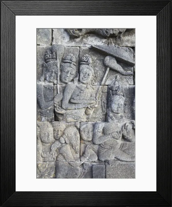 Framed Print : Bas-relief carvings, Borobudur (UNESCO World Heritage Site), Java, Indonesia Framed Print : Bas-relief carvings, Borobudur (UNESCO World Heritage Site), Java, Indonesia