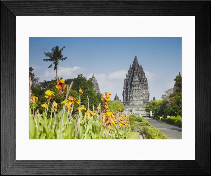 Framed Print : Temples at Prambanan complex (UNESCO World Heritage Site), Java, Indonesia Framed Print : Temples at Prambanan complex (UNESCO World Heritage Site), Java, Indonesia