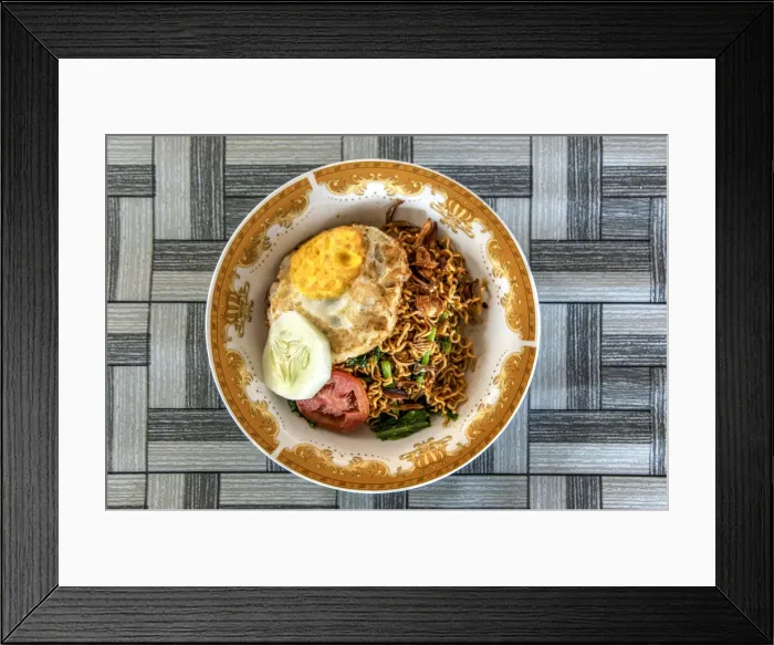 Framed Print : Mie goreng or fried noodles dish, Bira, Sulawesi, Indonesia Framed Print : Mie goreng or fried noodles dish, Bira, Sulawesi, Indonesia