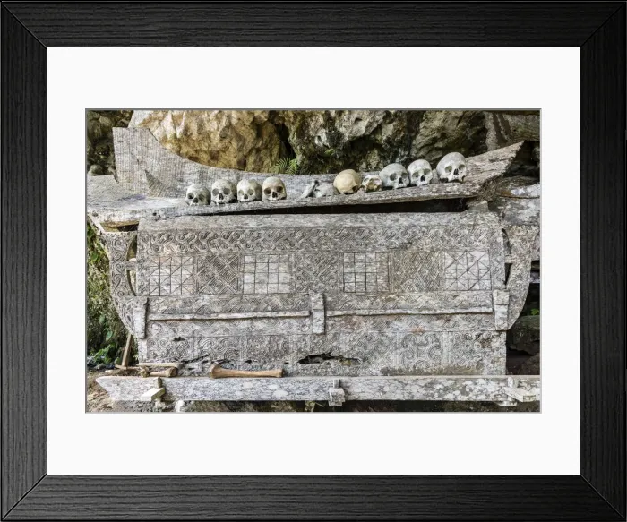 Framed Print : Family tomb and skulls, Rantepao, Tana Toraja, Sulawesi, Indonesia Framed Print : Family tomb and skulls, Rantepao, Tana Toraja, Sulawesi, Indonesia