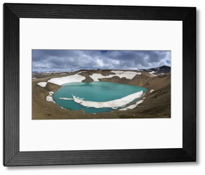 Framed Print : Turquoise lake in Viti volcanic crater at Krafla, Myvatnssveit, Northeast Iceland Framed Print : Turquoise lake in Viti volcanic crater at Krafla, Myvatnssveit, Northeast Iceland
