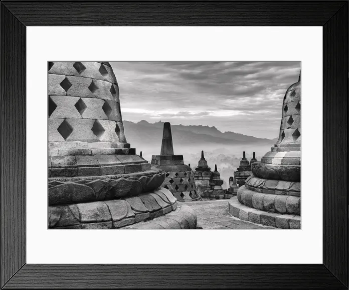 Framed Print : Asia, Indonesia, Java, Yogyakarta, Magelang, Borobudur, or Barabudur, a 9th-century
