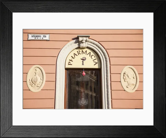 Framed Print : Pomegranate Pharmacy, Pecs, Southern Transdanubia, Hungary Framed Print : Pomegranate Pharmacy, Pecs, Southern Transdanubia, Hungary